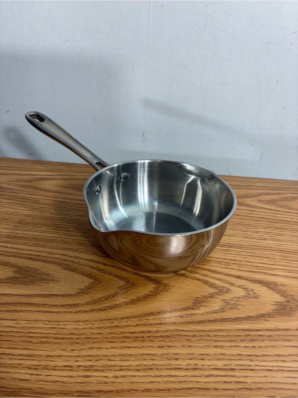 Emeril Lagasse 1 Qt Stainless Steel Saucepan with double Spout Copper core Base